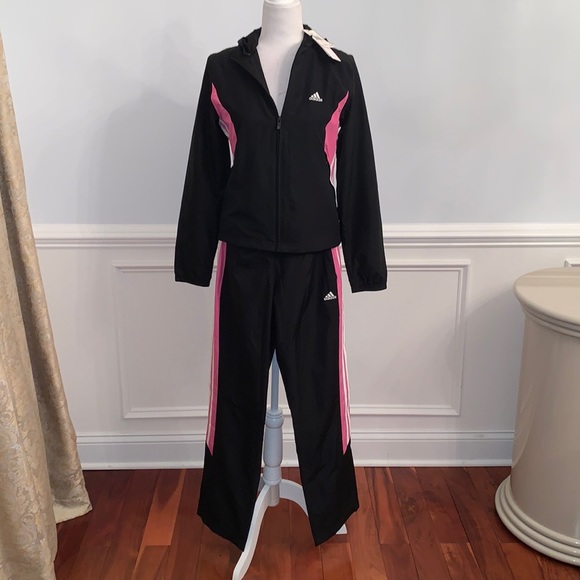 NWT Adidas Track Suit With Hood Size Small
